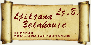 Ljiljana Belaković vizit kartica